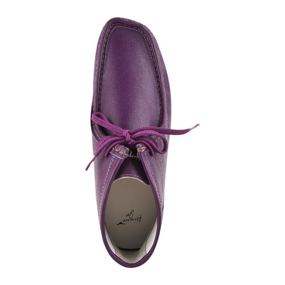 Hamara Joe Purple LEATHER DESERT CHUKKA CASUAL BOOTS main image 8